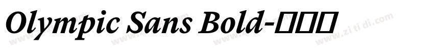 Olympic Sans Bold字体转换